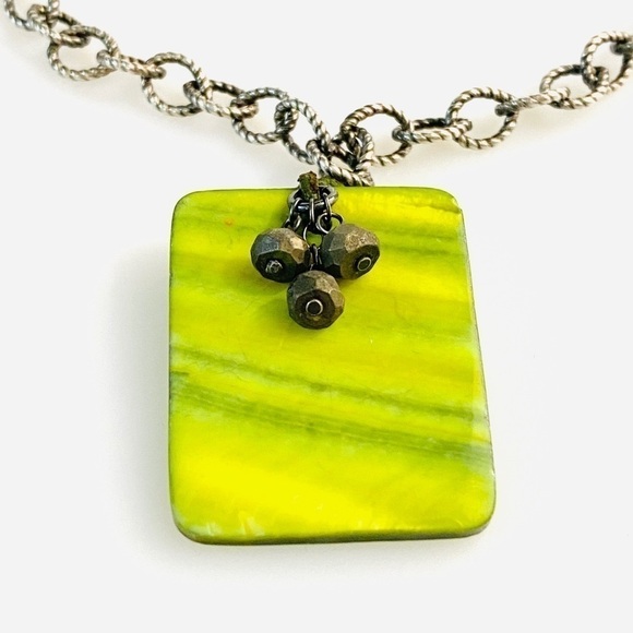 SILPADA Mother of Pearl Pyrite 925 Necklace - Picture 9 of 11